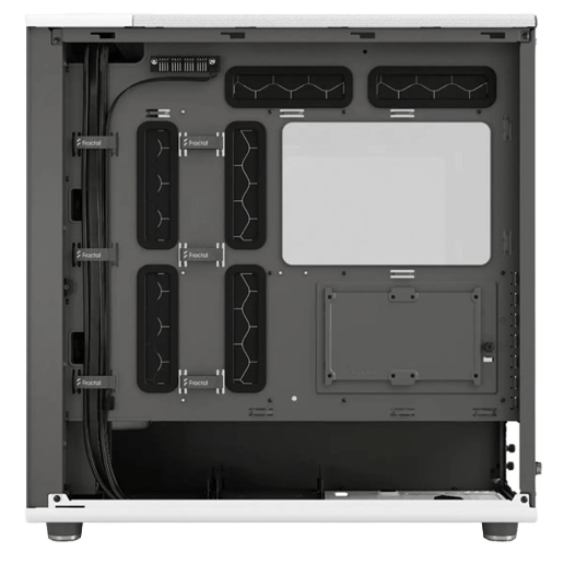 Fractal North XL Clear TG Full Tower Case - White 
